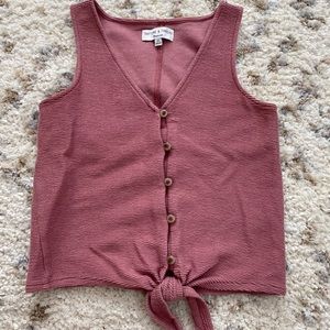 Madewell Tie front Tank Top